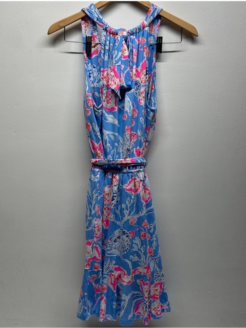 Lilly Pulitzer Camri Halter Romper Floral Multi Bahamian Rhapsody Blue Medium - Picture 4 of 6